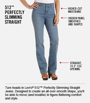 levi's perfectly slimming 512 straight leg