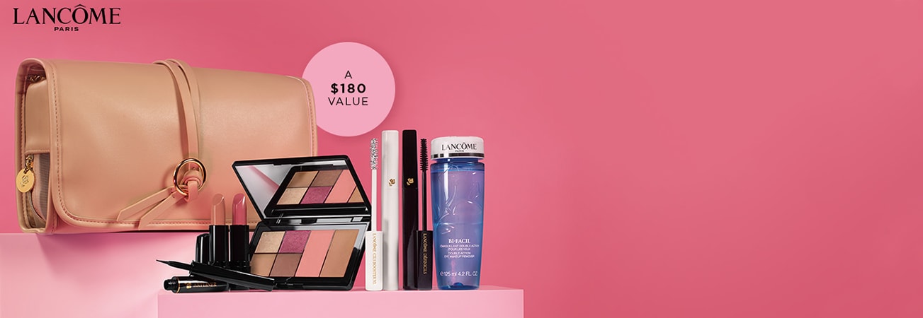 Shop Lancome - 6 full size best sellers only $47 with any lancome purchase