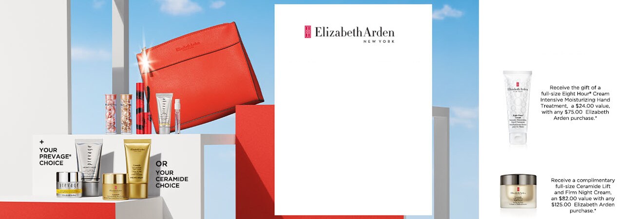 Shop Elizabeth Arden - receive an 8 piece gift with any $37.50 Elizabeth Arden purchase