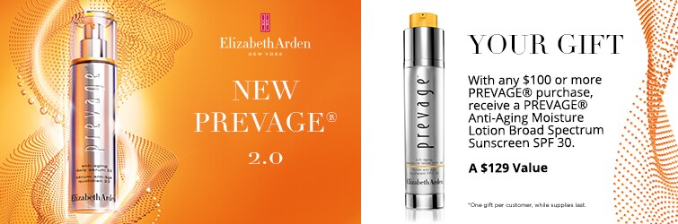 Shop Elizabeth Arden and With any PREVAGE® serum purchase, receive a PREVAGE® Anti-Aging Moisture Lotion