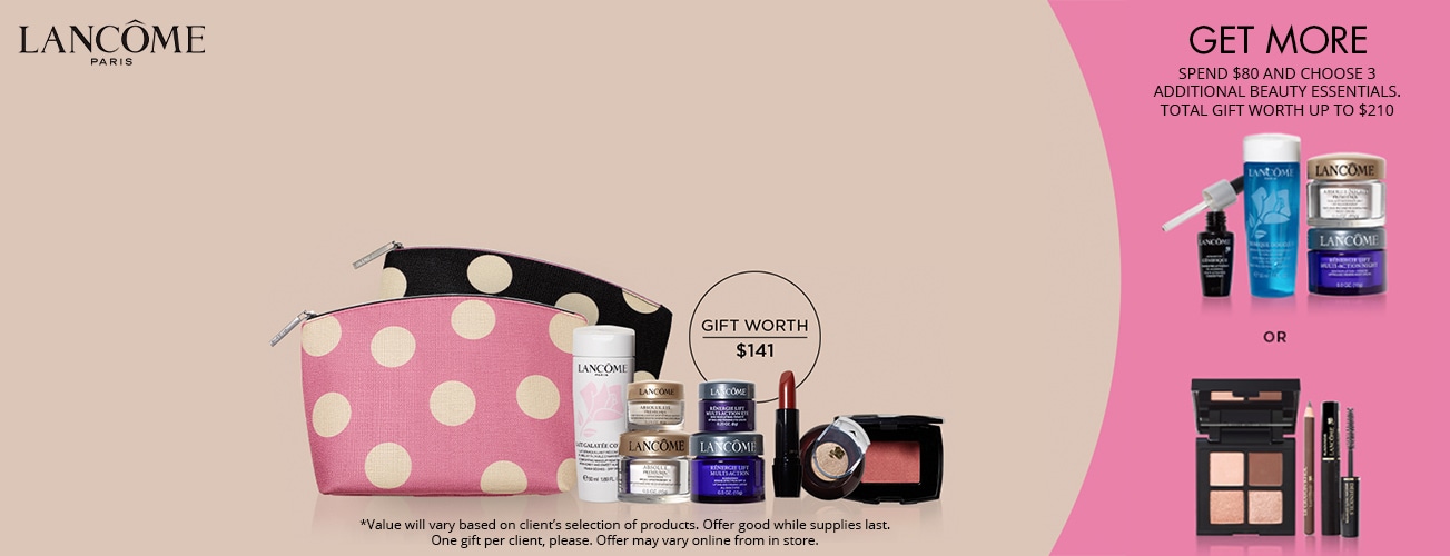 Shop Lancome - free gift with any $37.50 Lancome purchase
