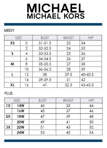 Michael Kors Size Chart Shirts