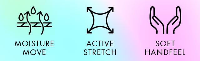 Kinesis - Moisture Move, Active Stretch, and Soft Handfeel