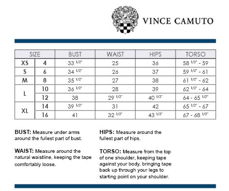 Two By Vince Camuto Size Chart